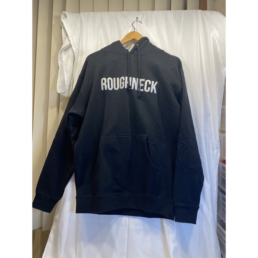 roughneck long sleeve black hoodie size medium new